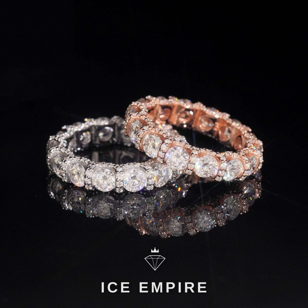 Iced Out 925 Silver Moissanite Ring