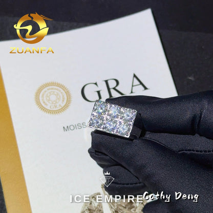 Iced Out 925 Silver Moissanite Cuban Chain