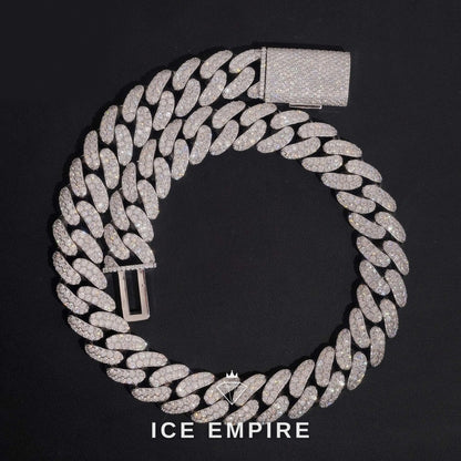 Iced Out Rose Gold Plated Moissanite Cuban Chain