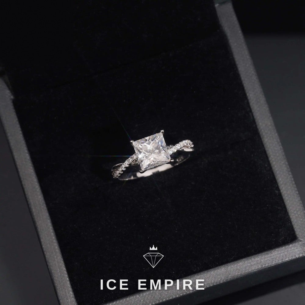 Iced Out Gold Plated Moissanite Wedding Band