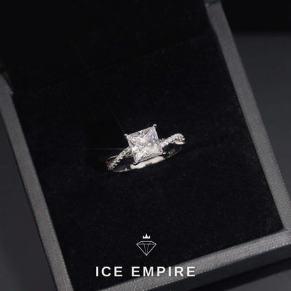 Iced Out Gold Plated Moissanite Wedding Band