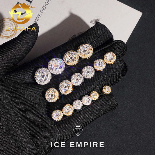 Iced Out 925 Silver Moissanite Earrings