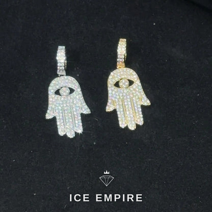 Iced Out Rose Gold Plated Moissanite Pendant