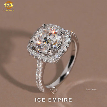 Iced Out Gold Plated Moissanite Wedding Band