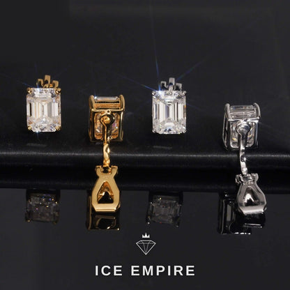 Iced Out Gold Plated Moissanite Earrings