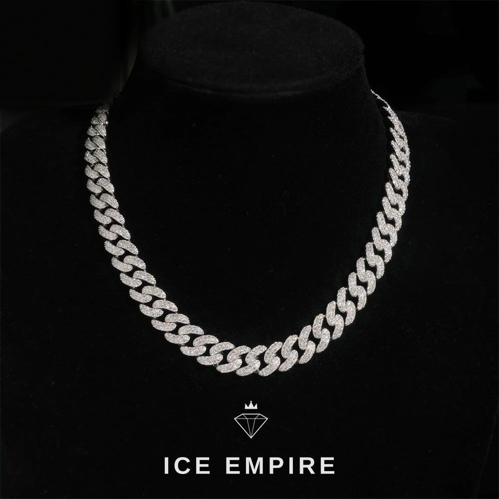 Iced Out Rose Gold Plated Moissanite Cuban Chain