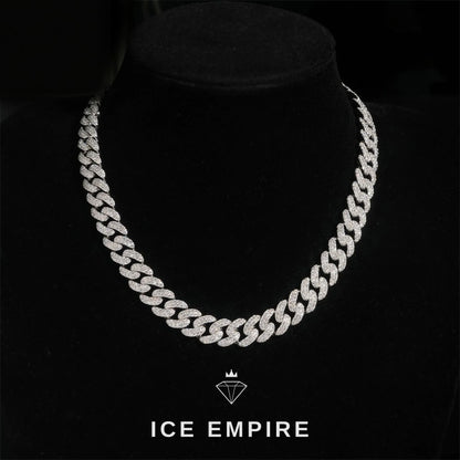 Iced Out Rose Gold Plated Moissanite Cuban Chain