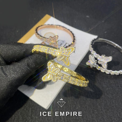 Iced Out Baguette 925 Silver Moissanite Bracelet