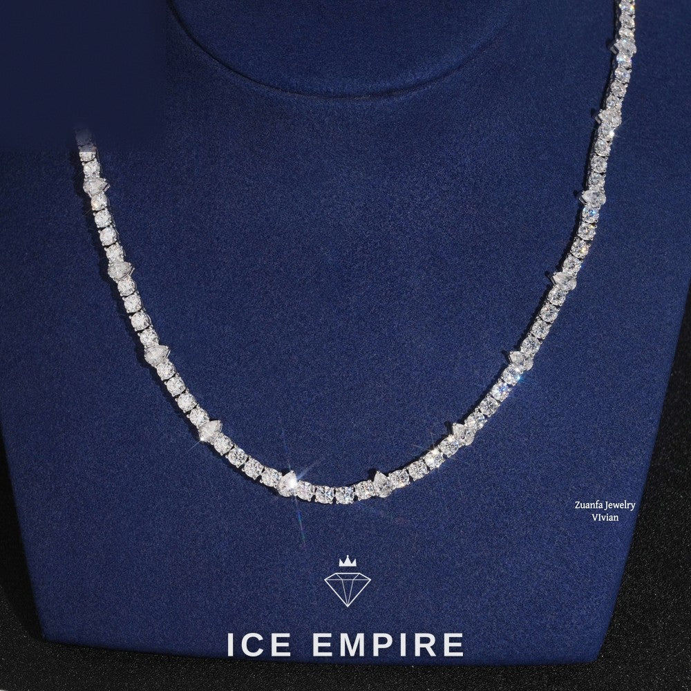 Iced Out Rose Gold Plated Moissanite Cuban Chain