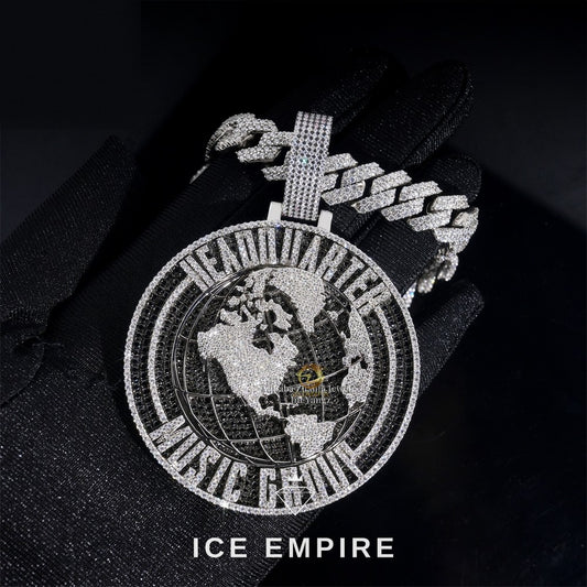 Iced Out Cross 925 Silver Pendant