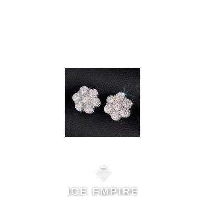 Iced Out 925 Silver Moissanite Earrings