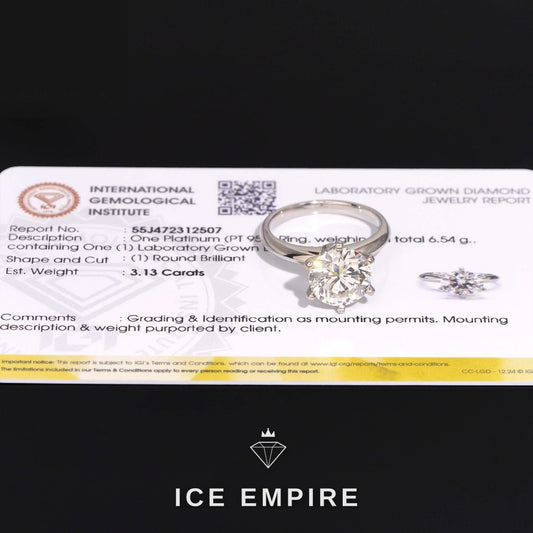 Iced Out 925 Silver Lab Grown Diamond Wedding Band