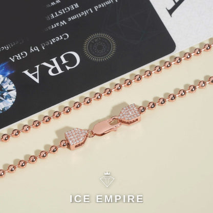 Iced Out Rose Gold Plated Moissanite Cuban Chain