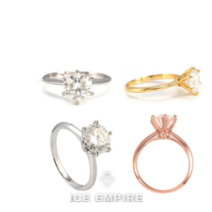 Iced Out 925 Silver Moissanite Wedding Band
