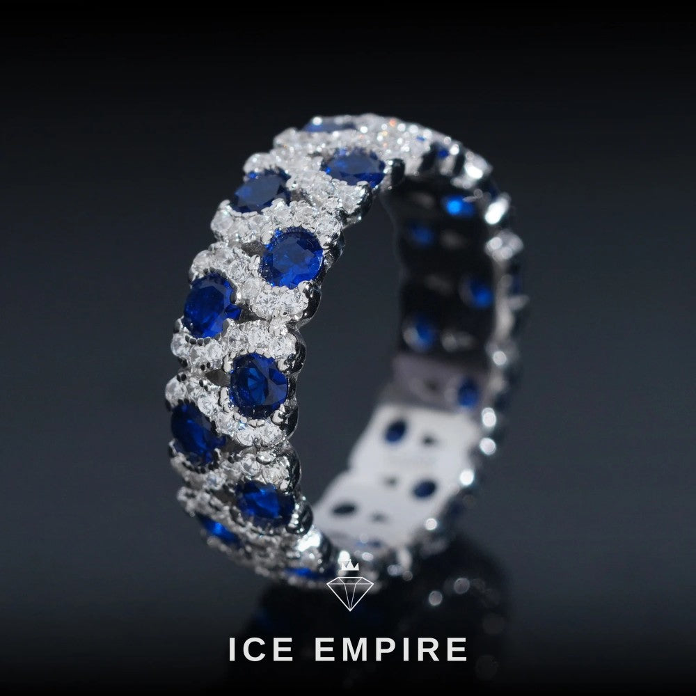 Iced Out 925 Silver Moissanite Engagement Ring