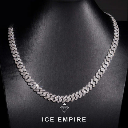Iced Out Rose Gold Plated Moissanite Cuban Chain