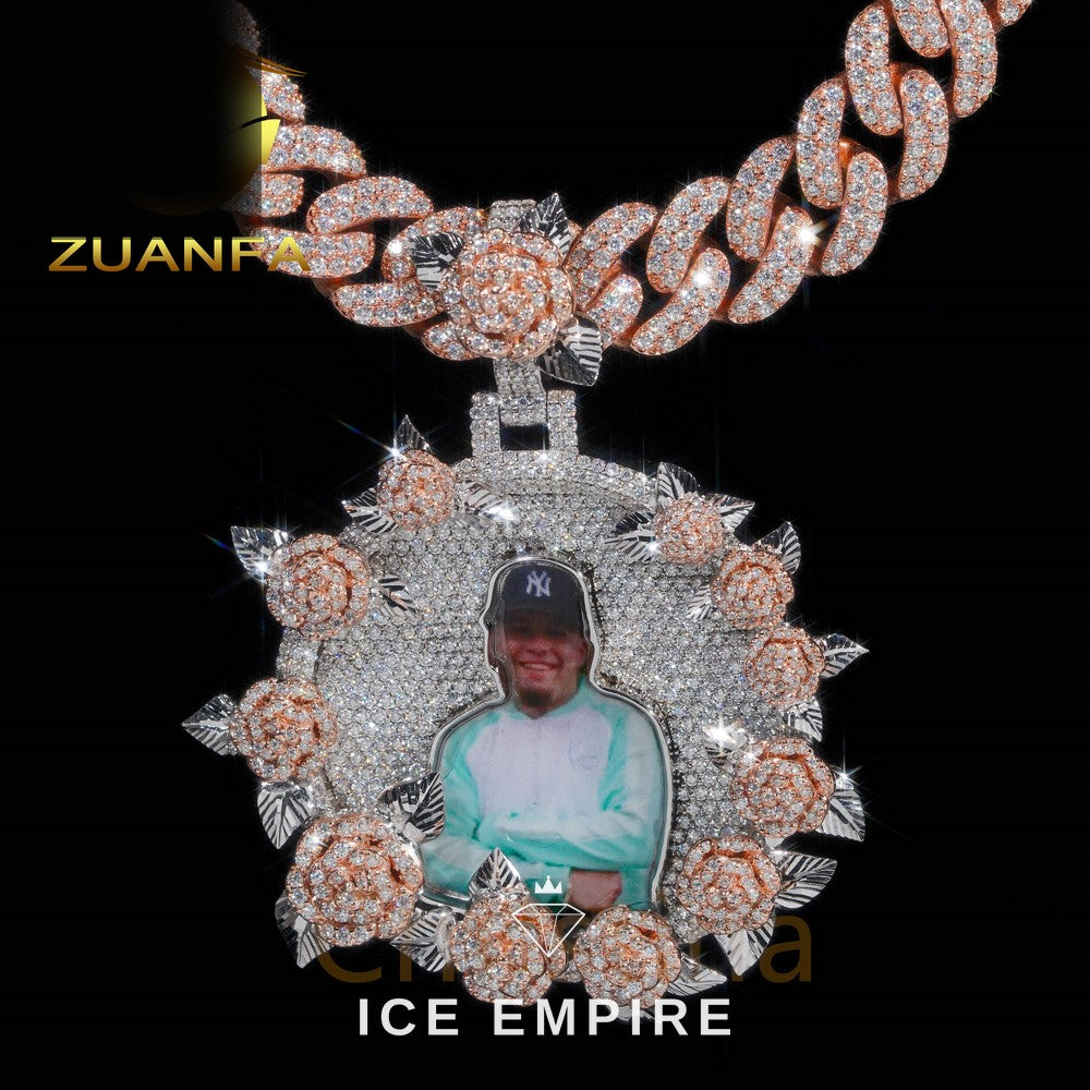 Iced Out 925 Silver Moissanite Pendant