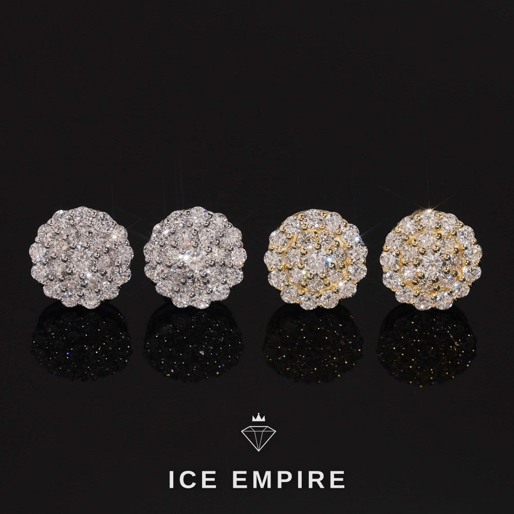 Iced Out Rose Gold Plated Lab Grown Diamond Earrings