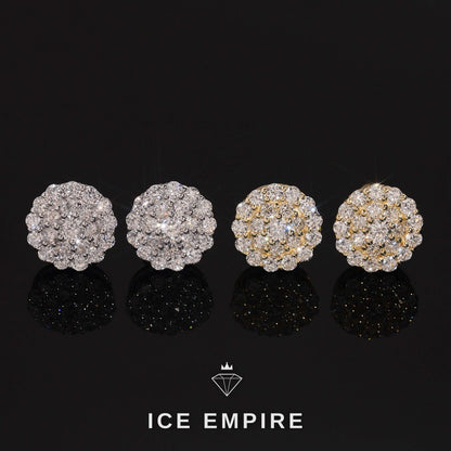 Iced Out Rose Gold Plated Lab Grown Diamond Earrings