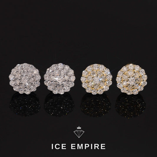 Iced Out Rose Gold Plated Lab Grown Diamond Earrings