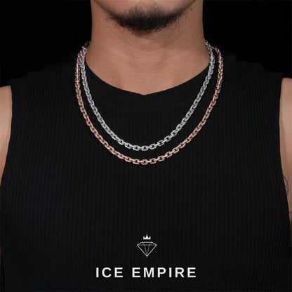 Iced Out Rose Gold Plated Moissanite Cuban Chain