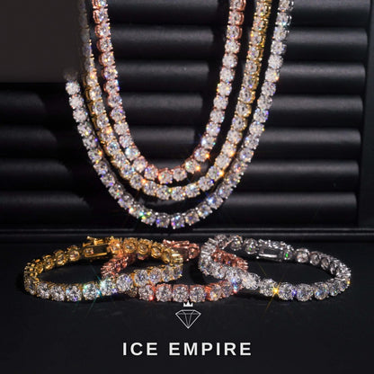 Iced Out Rose Gold Plated Moissanite Cuban Chain