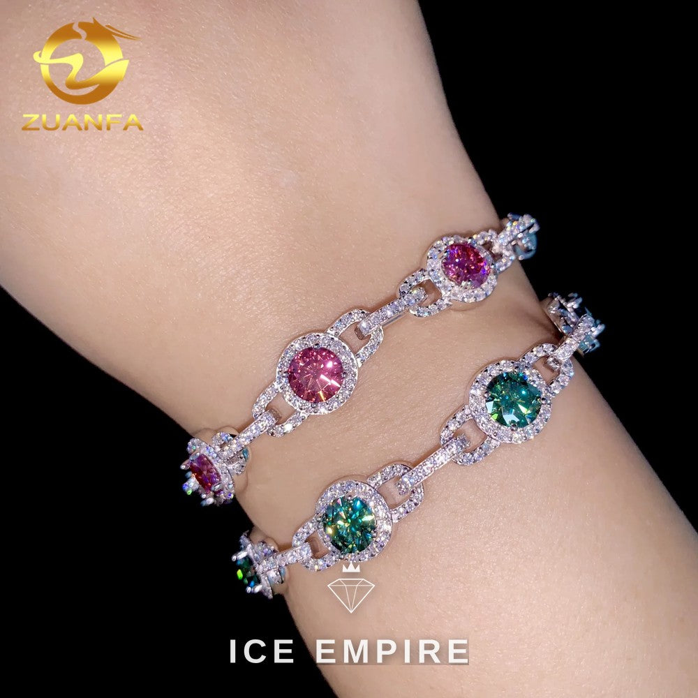 Iced Out 925 Silver Moissanite Bracelet