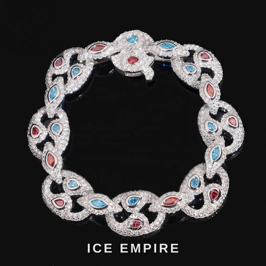Iced Out Rose Gold Plated Moissanite Cuban Chain