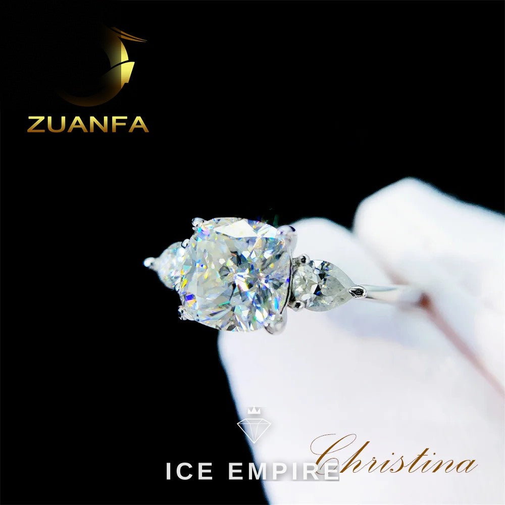 Iced Out Gold Plated Moissanite Wedding Band