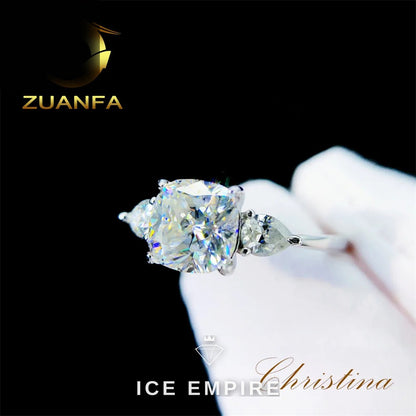Iced Out Gold Plated Moissanite Wedding Band