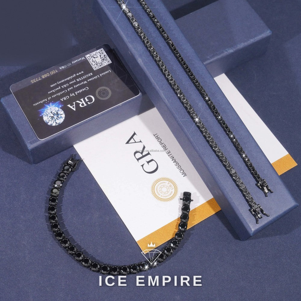 Iced Out 925 Silver Moissanite Cuban Chain