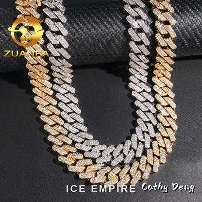 Iced Out Rose Gold Plated Cuban Chain