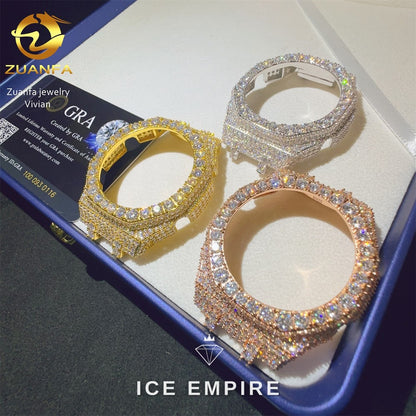Iced Out 925 Silver Moissanite Watch