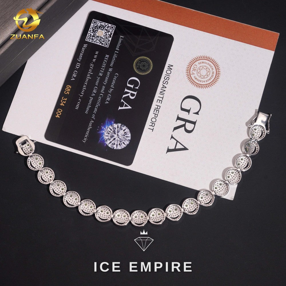 Iced Out Rose Gold Plated Moissanite Bracelet