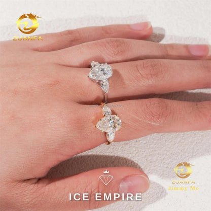 Iced Out 14K Gold Lab Grown Diamond Ring