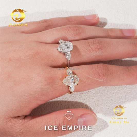 Iced Out 14K Gold Lab Grown Diamond Ring
