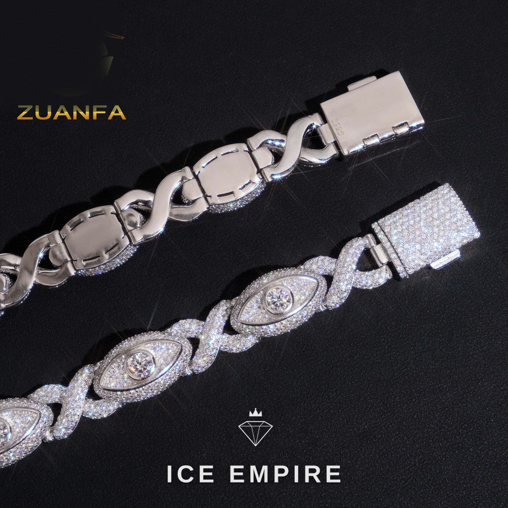 Iced Out Rose Gold Plated Moissanite Cuban Chain