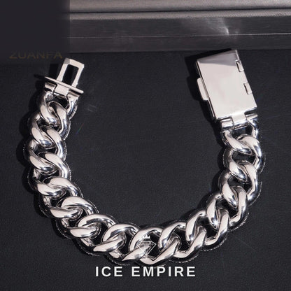 Iced Out Rose Gold Plated Moissanite Cuban Chain