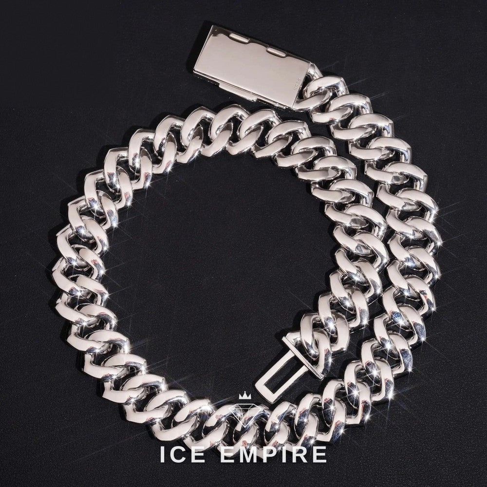 Iced Out Rose Gold Plated Moissanite Cuban Chain