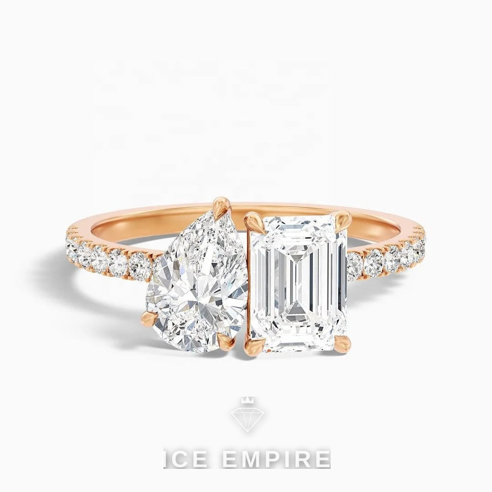 Iced Out Gold Plated Lab Grown Diamond Ring