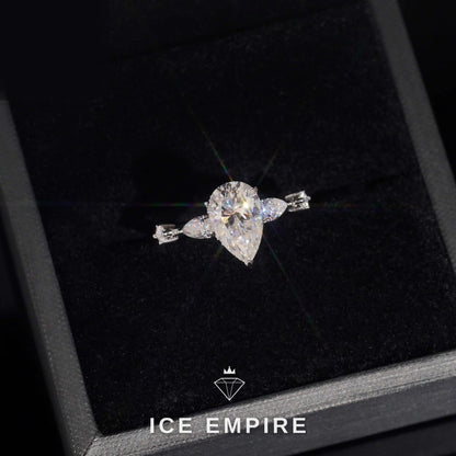 Iced Out 18K Gold Moissanite Wedding Band