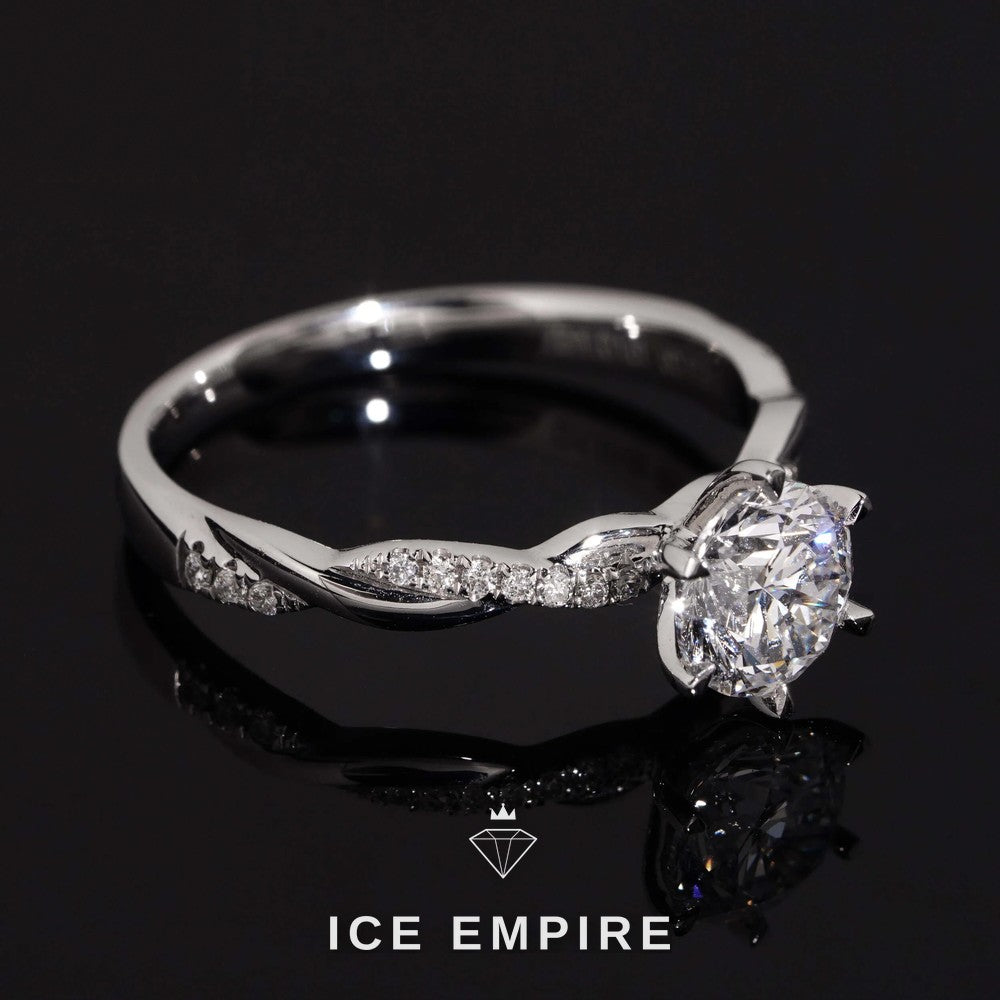 Iced Out Gold Plated Lab Grown Diamond Engagement Ring