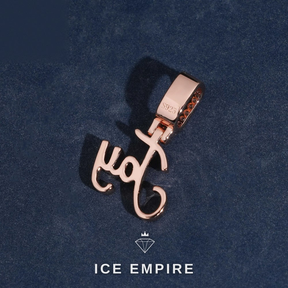 Iced Out Rose Gold Plated Moissanite Pendant