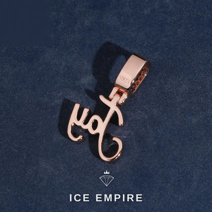 Iced Out Rose Gold Plated Moissanite Pendant