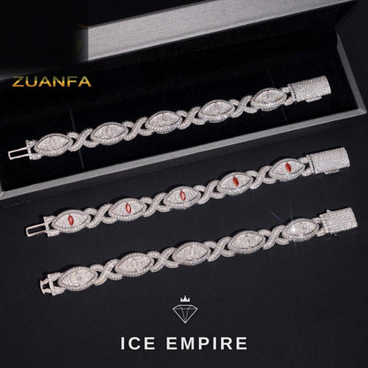 Iced Out 925 Silver Moissanite Cuban Chain