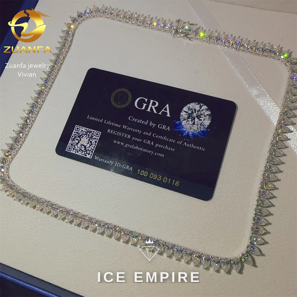 Iced Out Rose Gold Plated Moissanite Cuban Chain