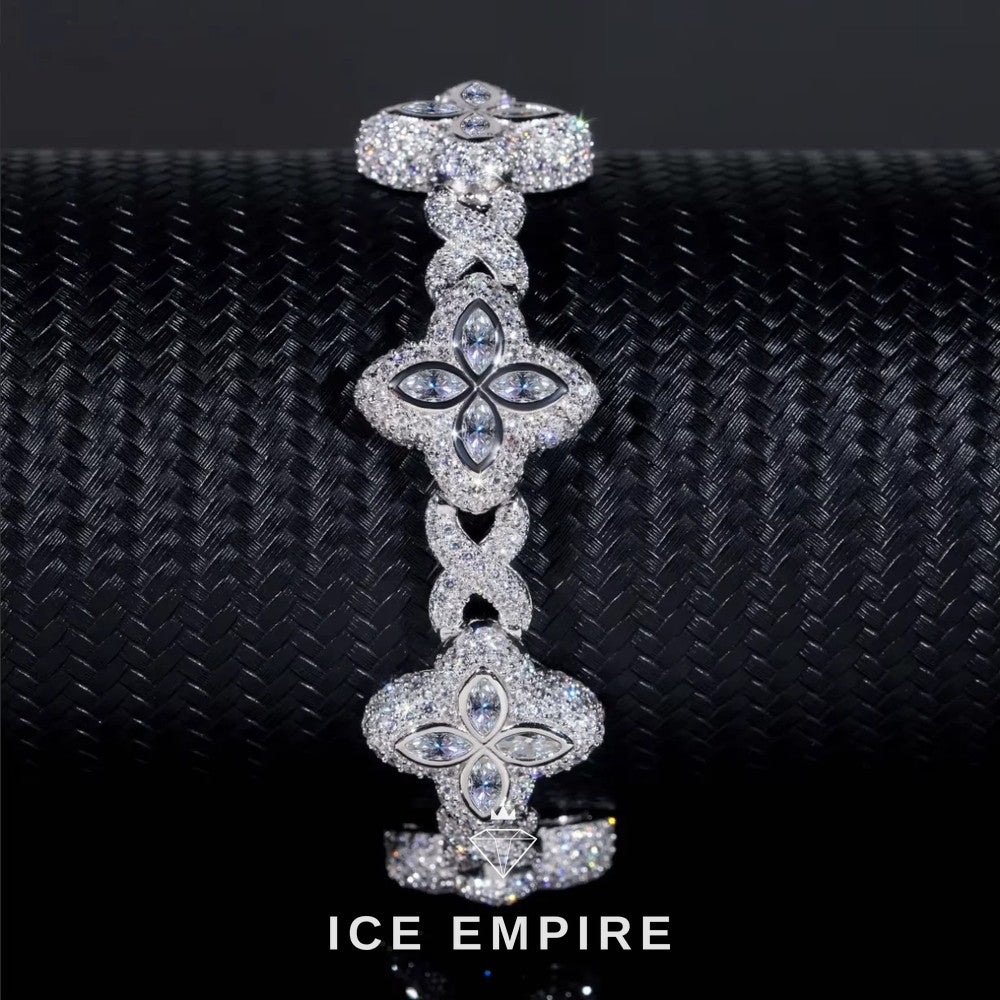 Iced Out Rose Gold Plated Moissanite Cuban Chain