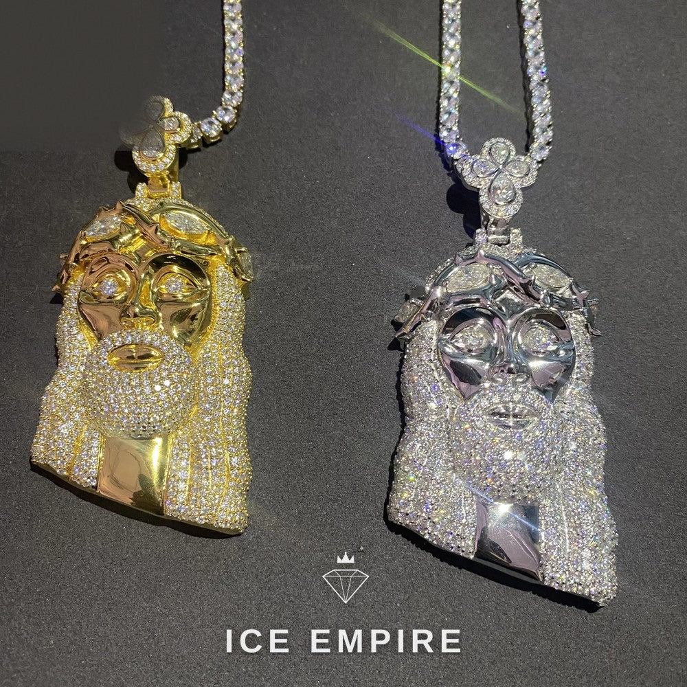 Iced Out Rose Gold Plated Moissanite Pendant