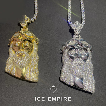 Iced Out Rose Gold Plated Moissanite Pendant