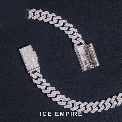 Iced Out Rose Gold Plated Moissanite Cuban Chain